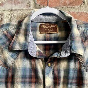 Wrangler Retro Men's Shirt: XXL, long sleeve, button down cowboy shirt